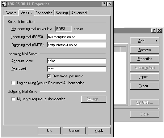 Outlook Express Screenshot